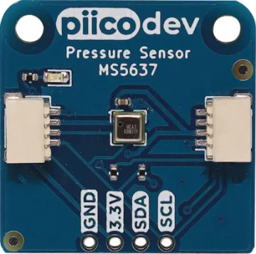 PiicoDev MS5637 Pressure Sensor Our PiicoDev® Pressure Sensor is perfect for measuring barometric pressure or inferring altitude from air pressure.