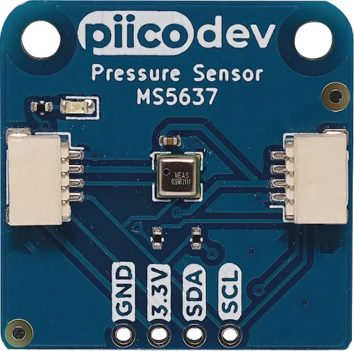 Our PiicoDev® Pressure Sensor is perfect for measuring barometric pressure or inferring altitude from air pressure.