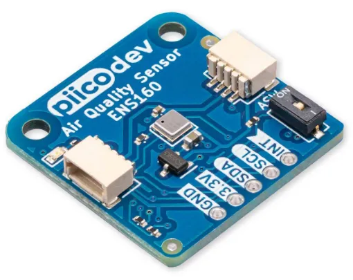 PiicoDev ENS160 Air Quality Sensor. Measure indoor air-quality - sensitive to fumes, cooking smells, humans.