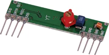 433.92MHz RF ASK Wireless Receiver Module Receiver and transmitter (transmitter sold separately) pair usable range up to 30m.