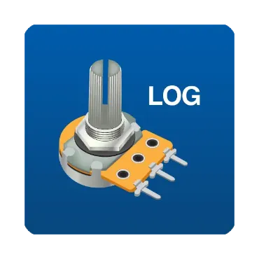 Show products in category Logarithmic Potentiometers Picture for category Logarithmic Potentiometers